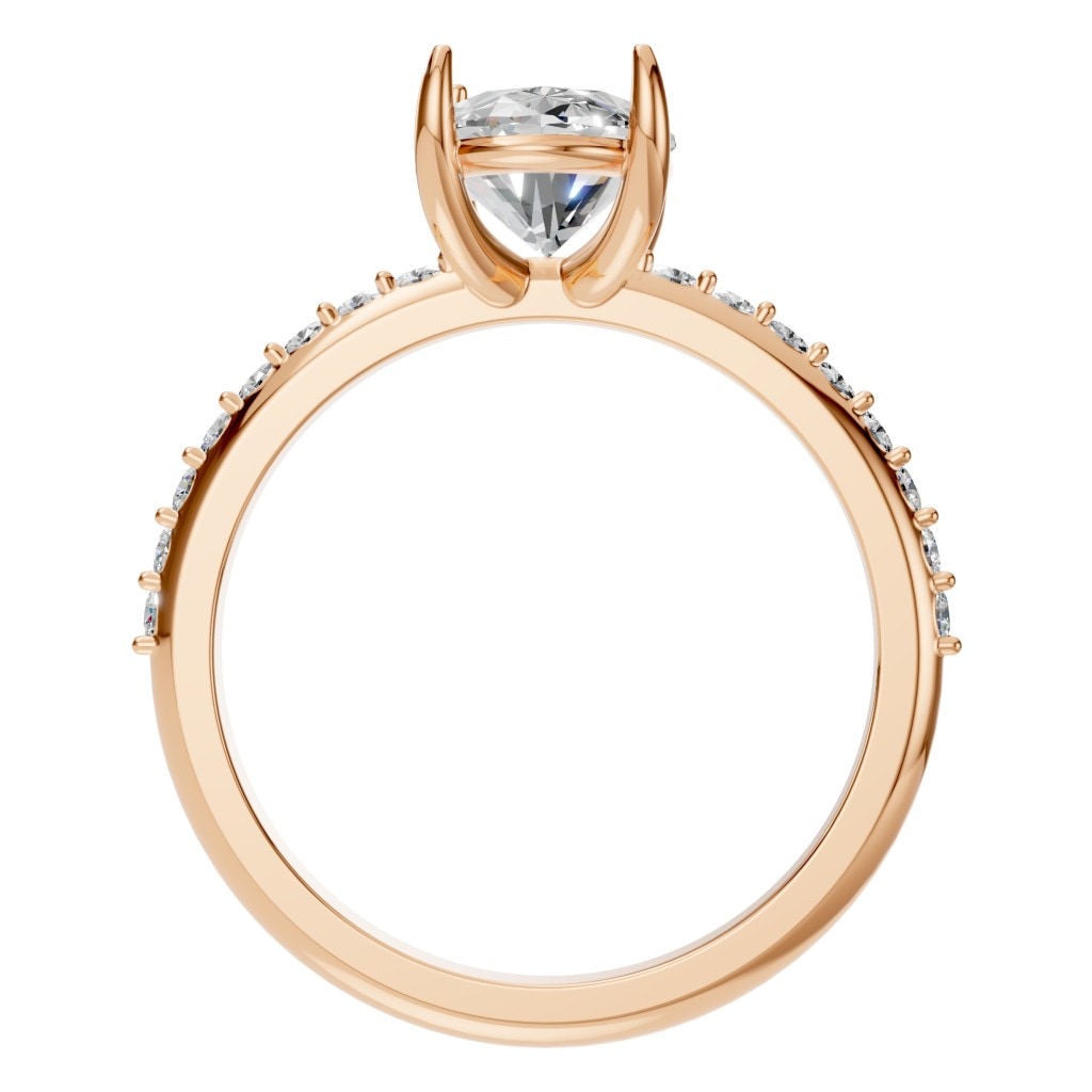RI-4945 Rose Gold Ring SET - Top View