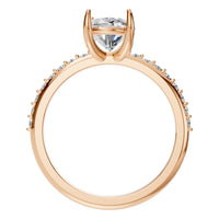 RI-4945 Rose Gold Ring SET - Top View