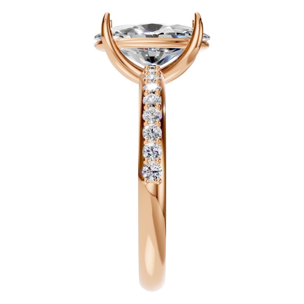 RI-4945 Rose Gold Ring SET - Side View