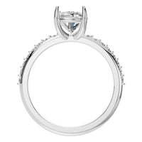 RI-4945 White Gold Ring SET - Top View