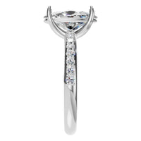 RI-4945 White Gold Ring SET - Side View