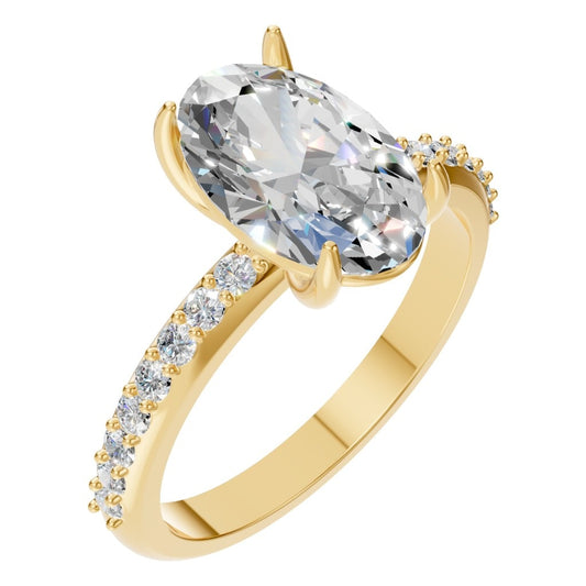 RI-4945 Yellow Gold Ring SET - Main View