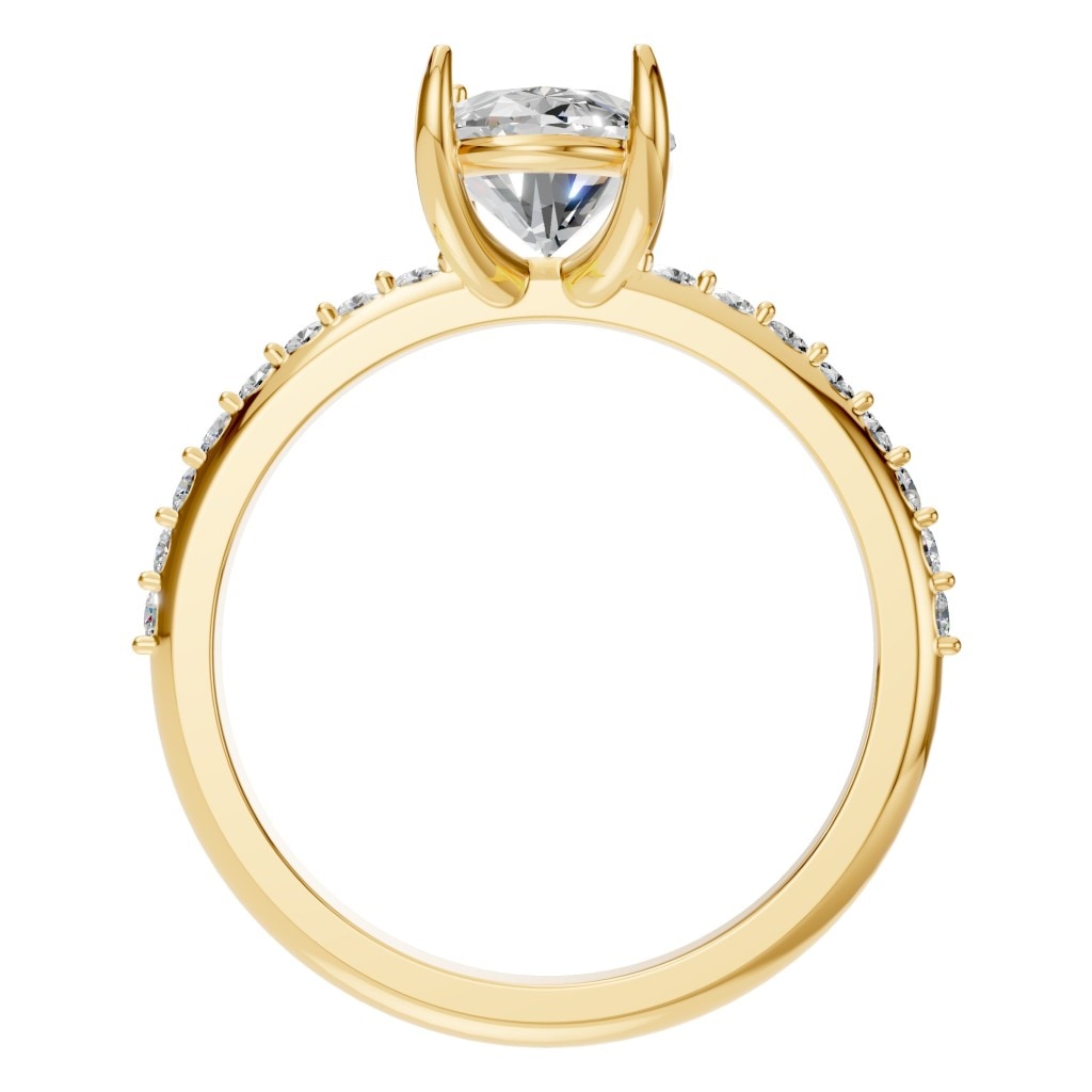 RI-4945 Yellow Gold Ring SET - Top View