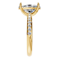 RI-4945 Yellow Gold Ring SET - Side View