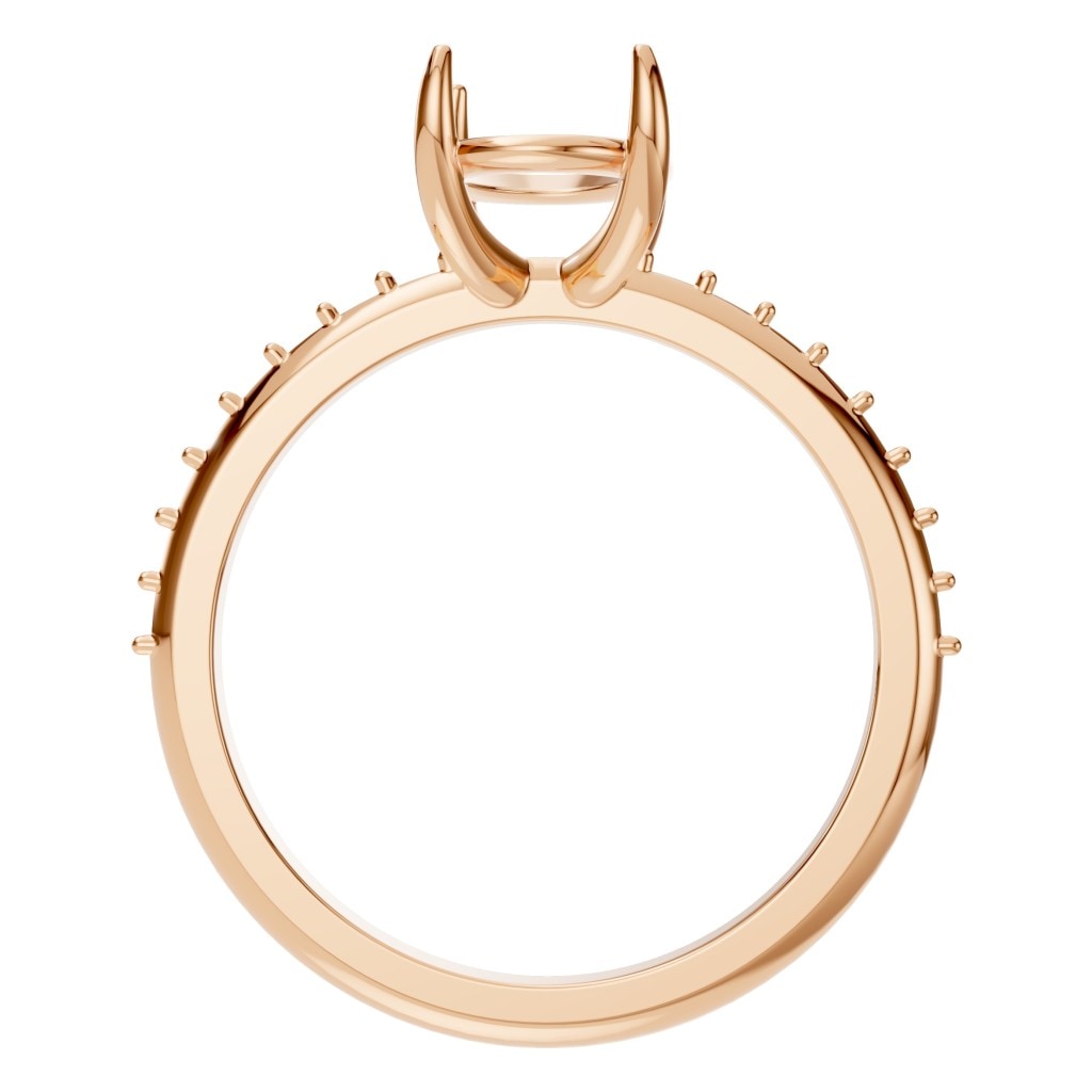 RI-4945 Rose Gold Ring UNSET - Top View