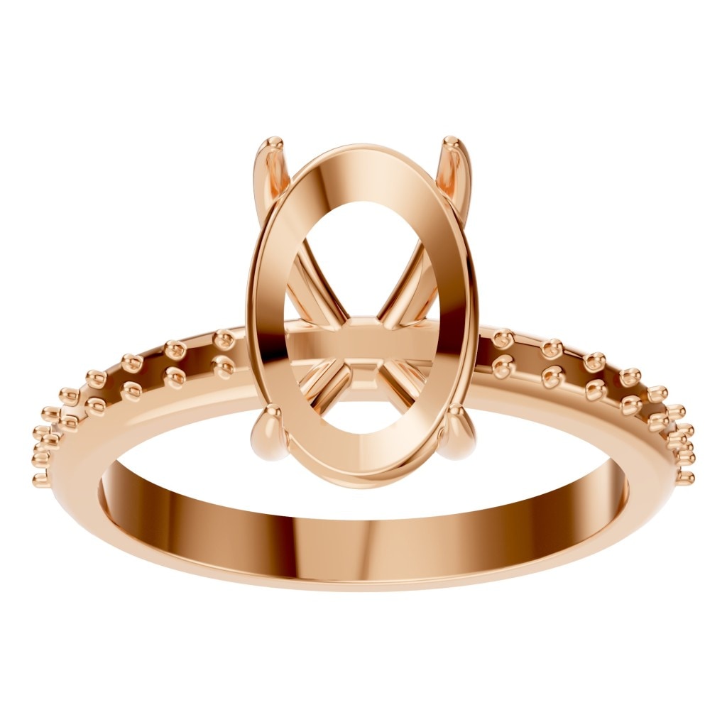 RI-4945 Rose Gold Ring UNSET - Front View