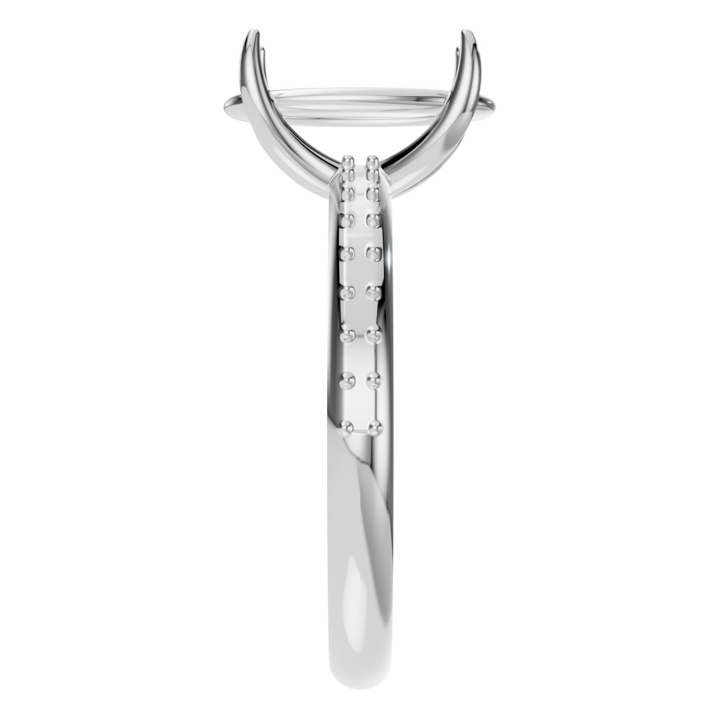 RI-4945 White Gold Ring UNSET - Side View