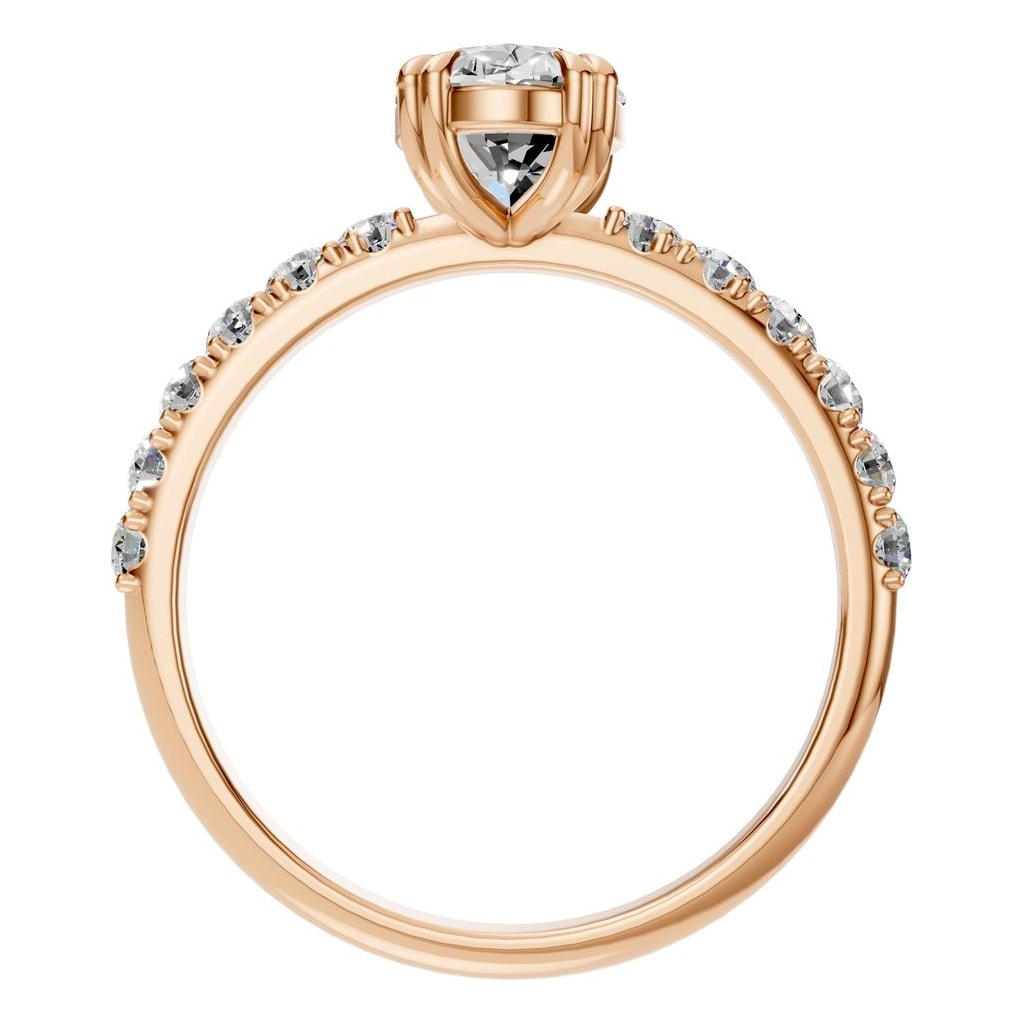 RI-4945 Rose Gold Ring SET - Top View