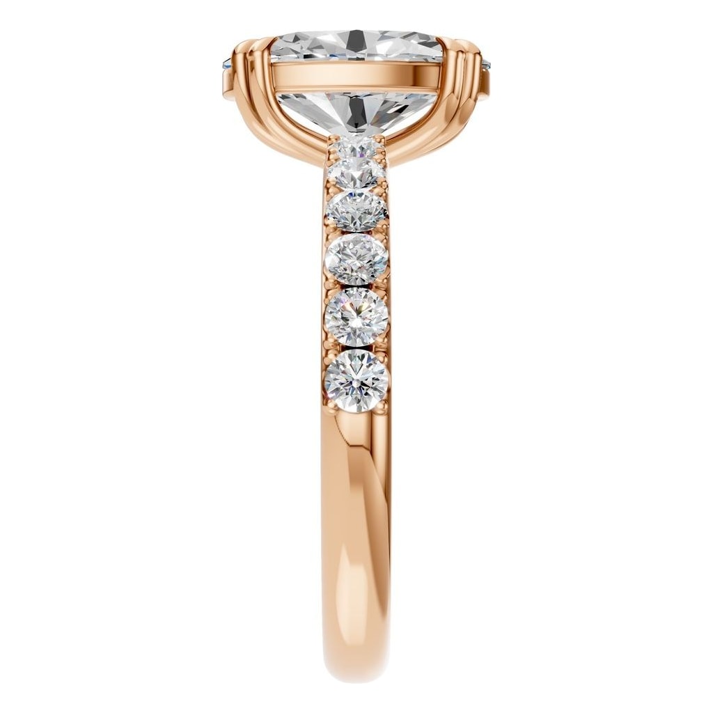 RI-4945 Rose Gold Ring SET - Side View