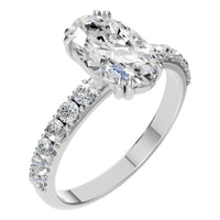 RI-4945 White Gold Ring SET - Main View