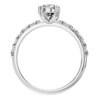 RI-4945 White Gold Ring SET - Top View
