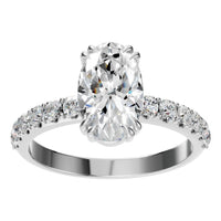 RI-4945 White Gold Ring SET - Front View