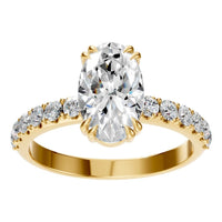 RI-4945 Yellow Gold Ring SET - Front View