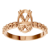 RI-4945 Rose Gold Ring UNSET - Front View