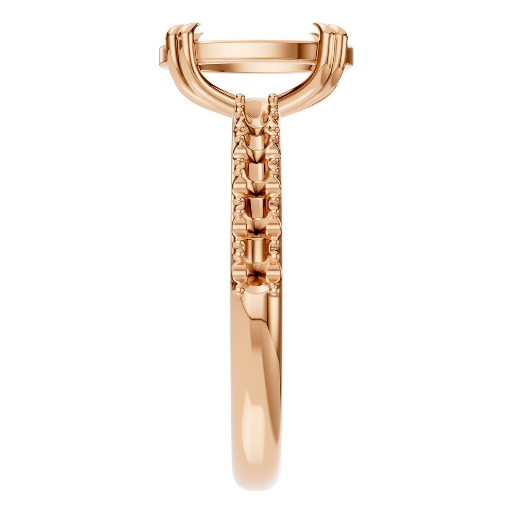 RI-4945 Rose Gold Ring UNSET - Side View
