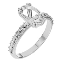 RI-4945 White Gold Ring UNSET - Main View