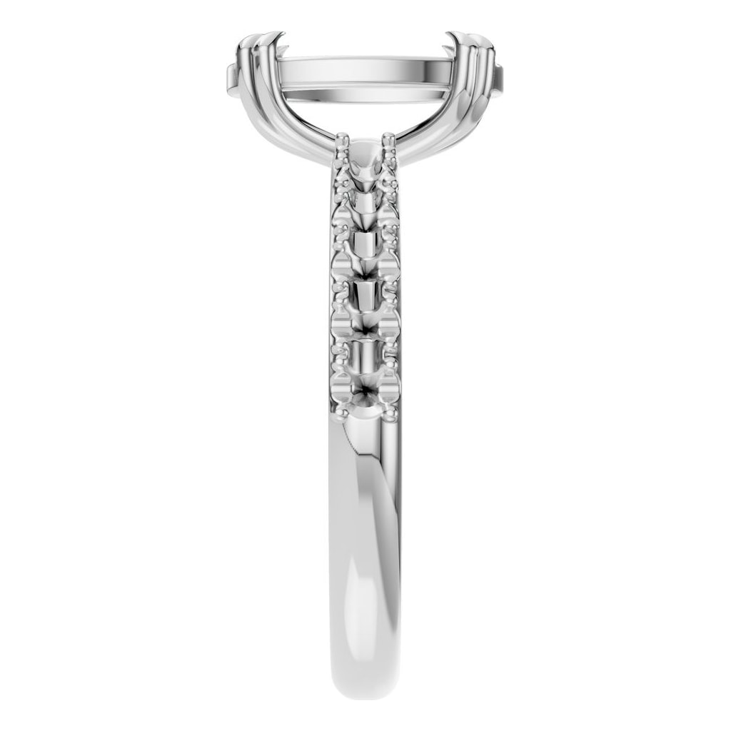 RI-4945 White Gold Ring UNSET - Side View