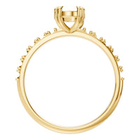 RI-4945 Yellow Gold Ring UNSET - Top View