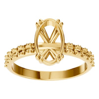RI-4945 Yellow Gold Ring UNSET - Front View