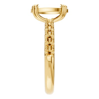 RI-4945 Yellow Gold Ring UNSET - Side View