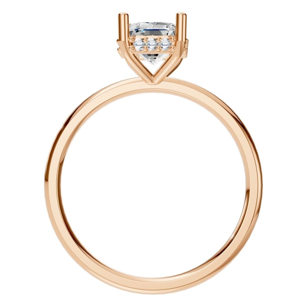 RI-5127 Rose Gold Ring SET - Top View