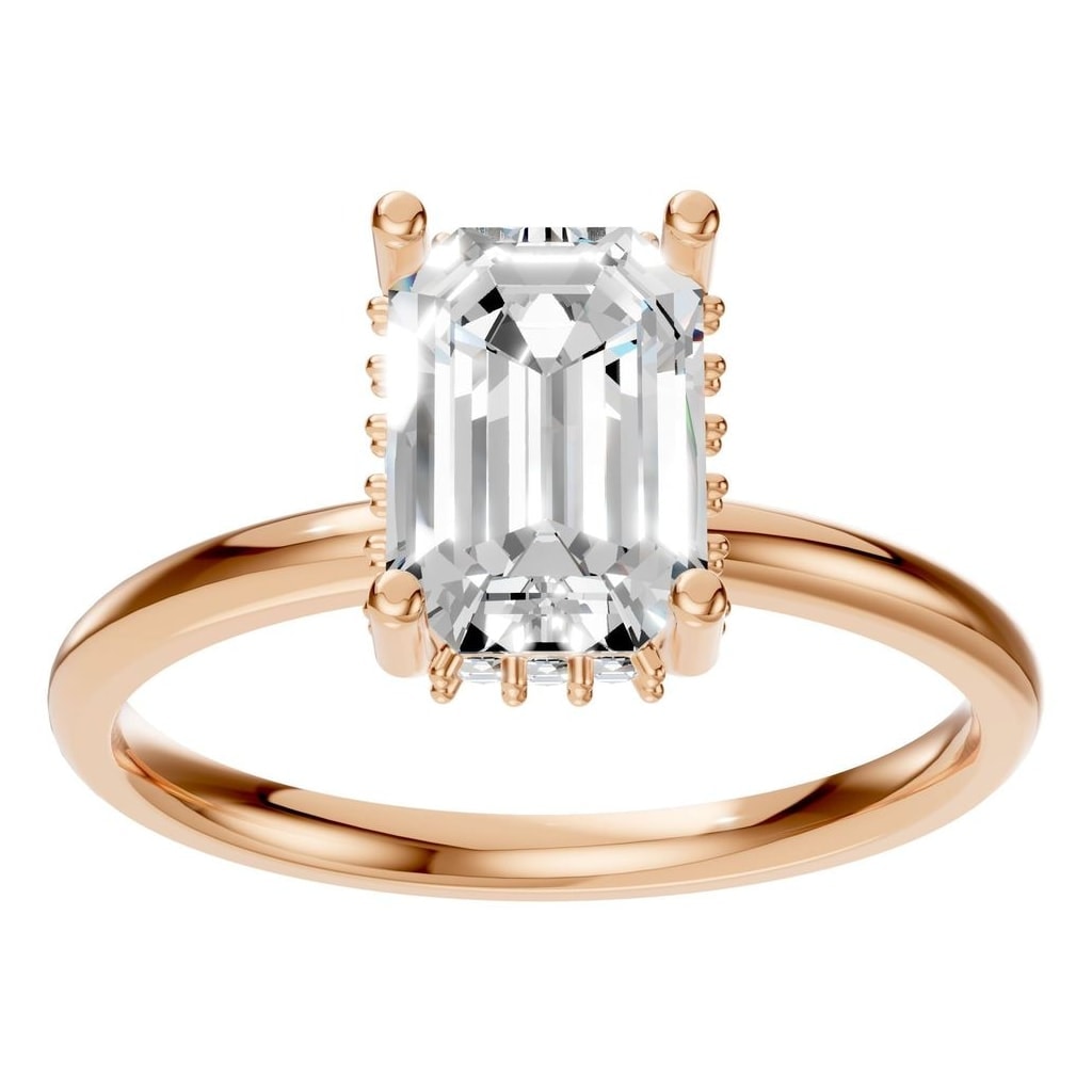 RI-5127 Rose Gold Ring SET - Front View