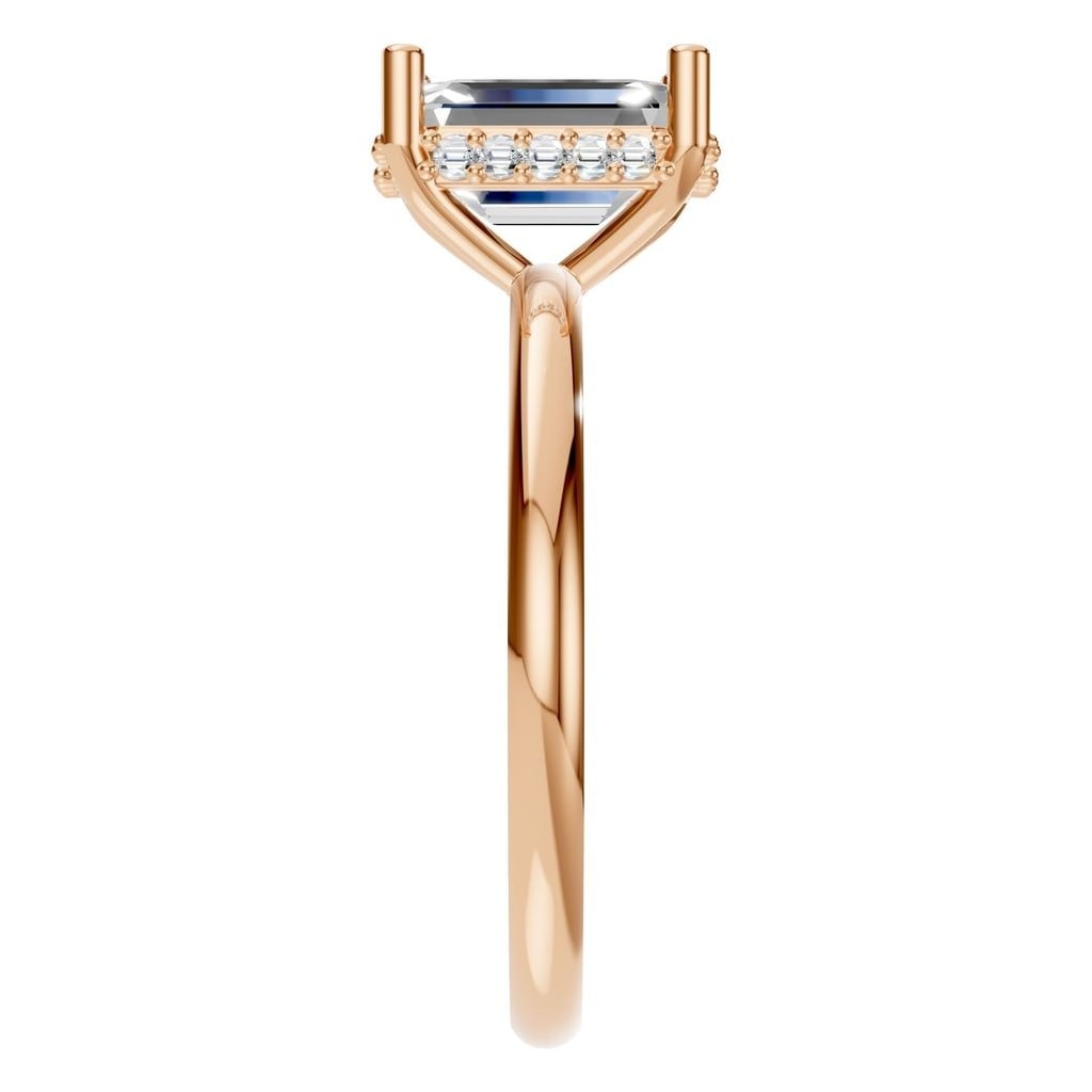 RI-5127 Rose Gold Ring SET - Side View