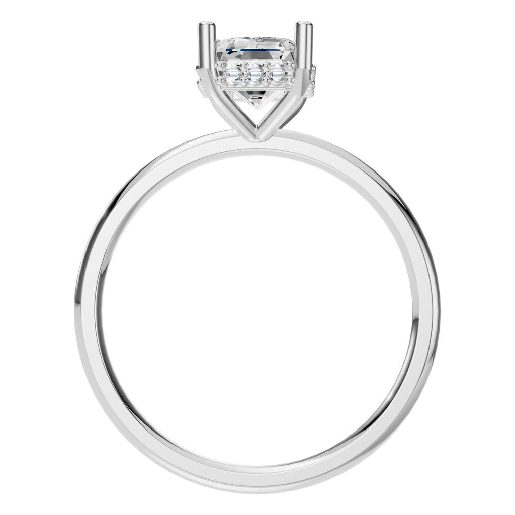 RI-5127 White Gold Ring SET - Top View