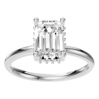 RI-5127 White Gold Ring SET - Front View