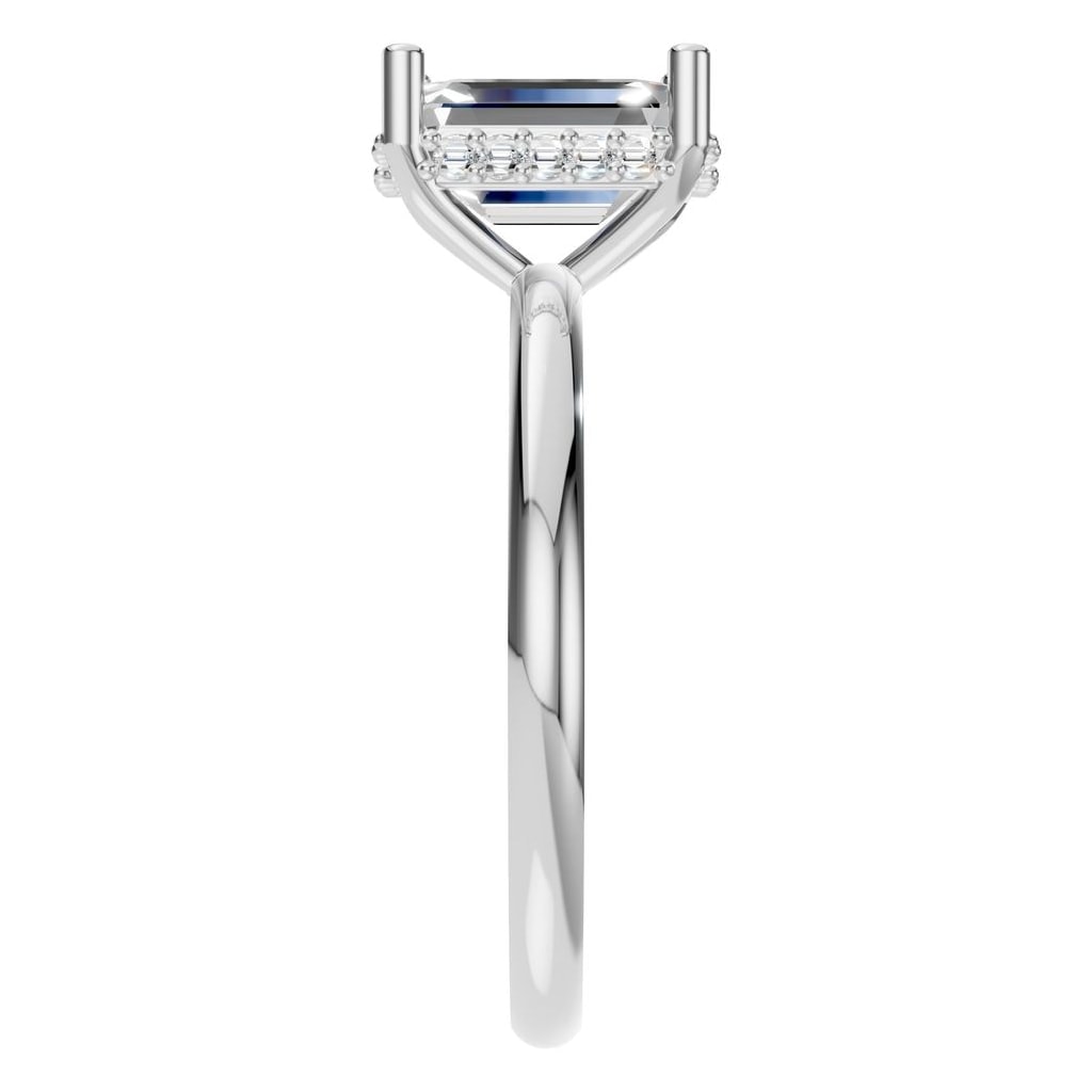 RI-5127 White Gold Ring SET - Side View