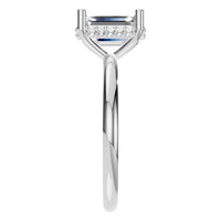 RI-5127 White Gold Ring SET - Side View
