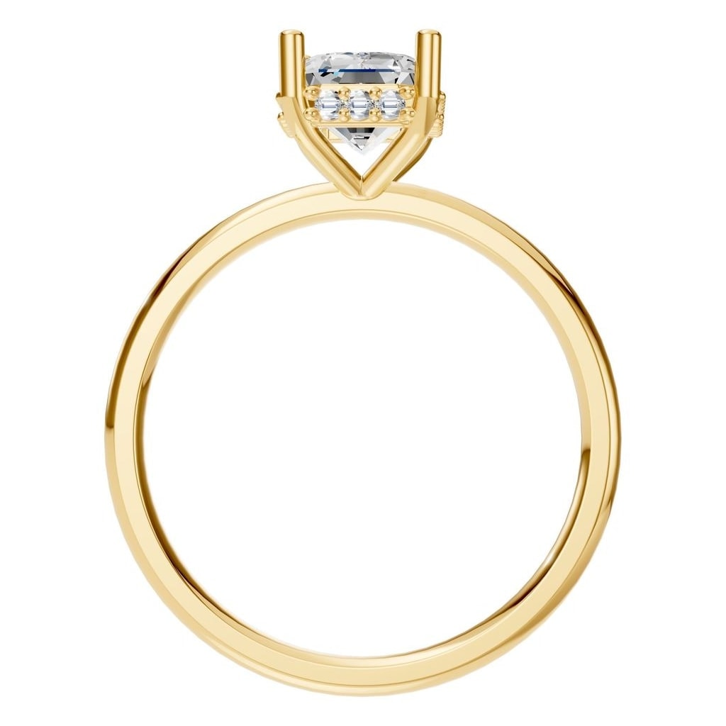 RI-5127 Yellow Gold Ring SET - Top View