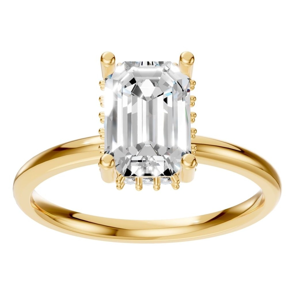 RI-5127 Yellow Gold Ring SET - Front View