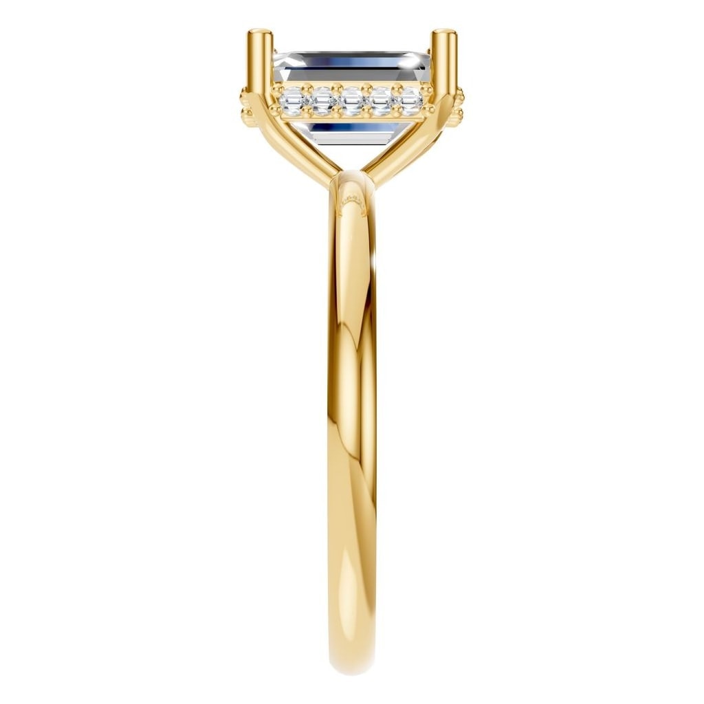 RI-5127 Yellow Gold Ring SET - Side View