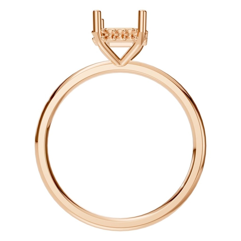 RI-5127 Rose Gold Ring UNSET - Top View