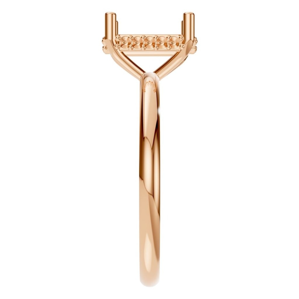 RI-5127 Rose Gold Ring UNSET - Side View