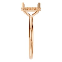 RI-5127 Rose Gold Ring UNSET - Side View