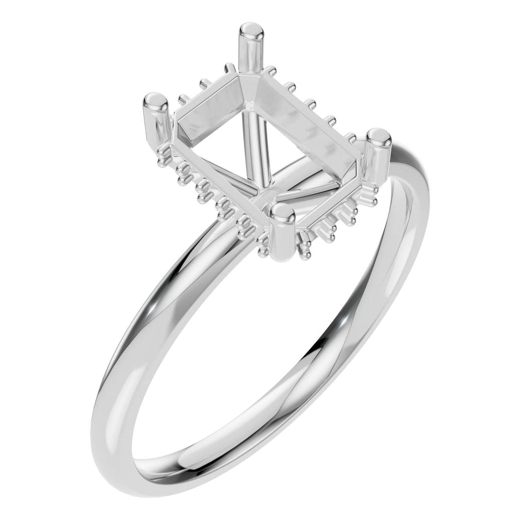RI-5127 White Gold Ring UNSET - Main View