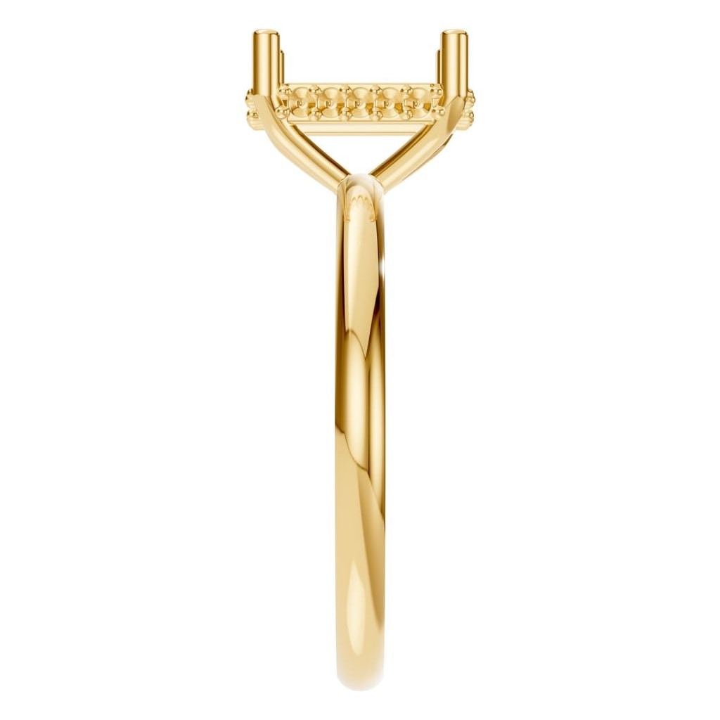 RI-5127 Yellow Gold Ring UNSET - Side View