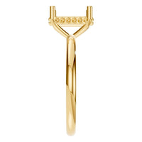 RI-5127 Yellow Gold Ring UNSET - Side View