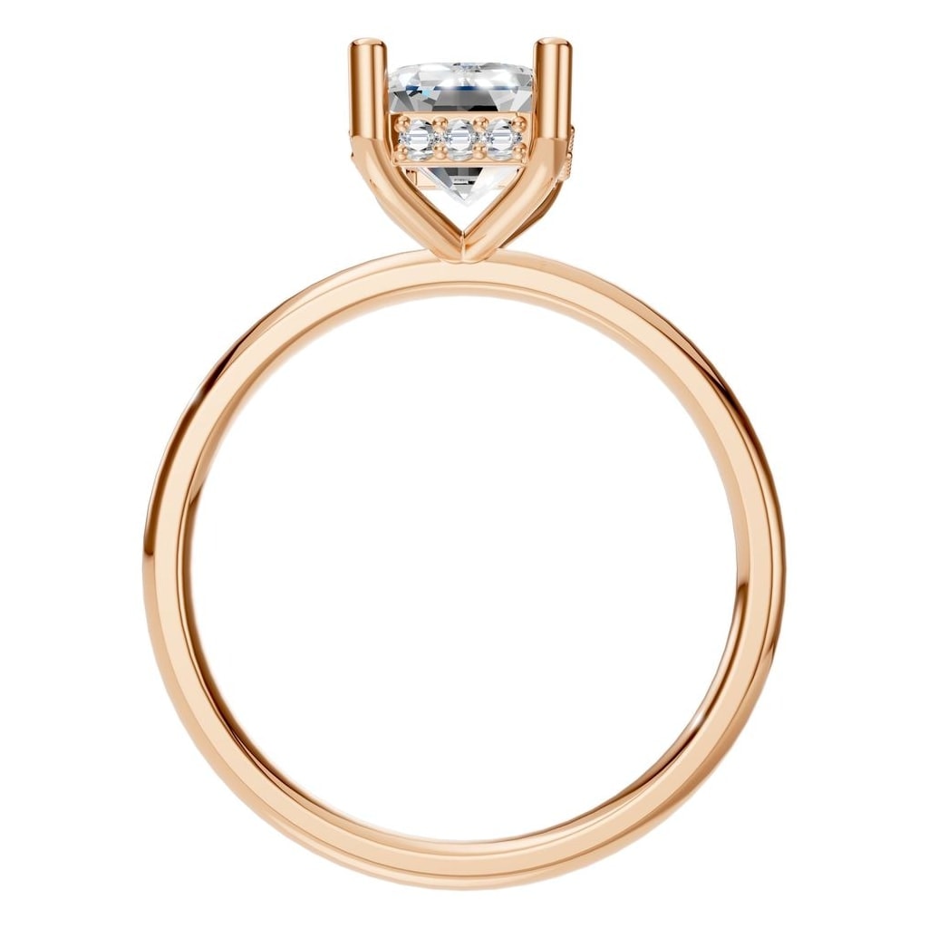 RI-5127 Rose Gold Ring SET - Top View