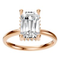 RI-5127 Rose Gold Ring SET - Front View