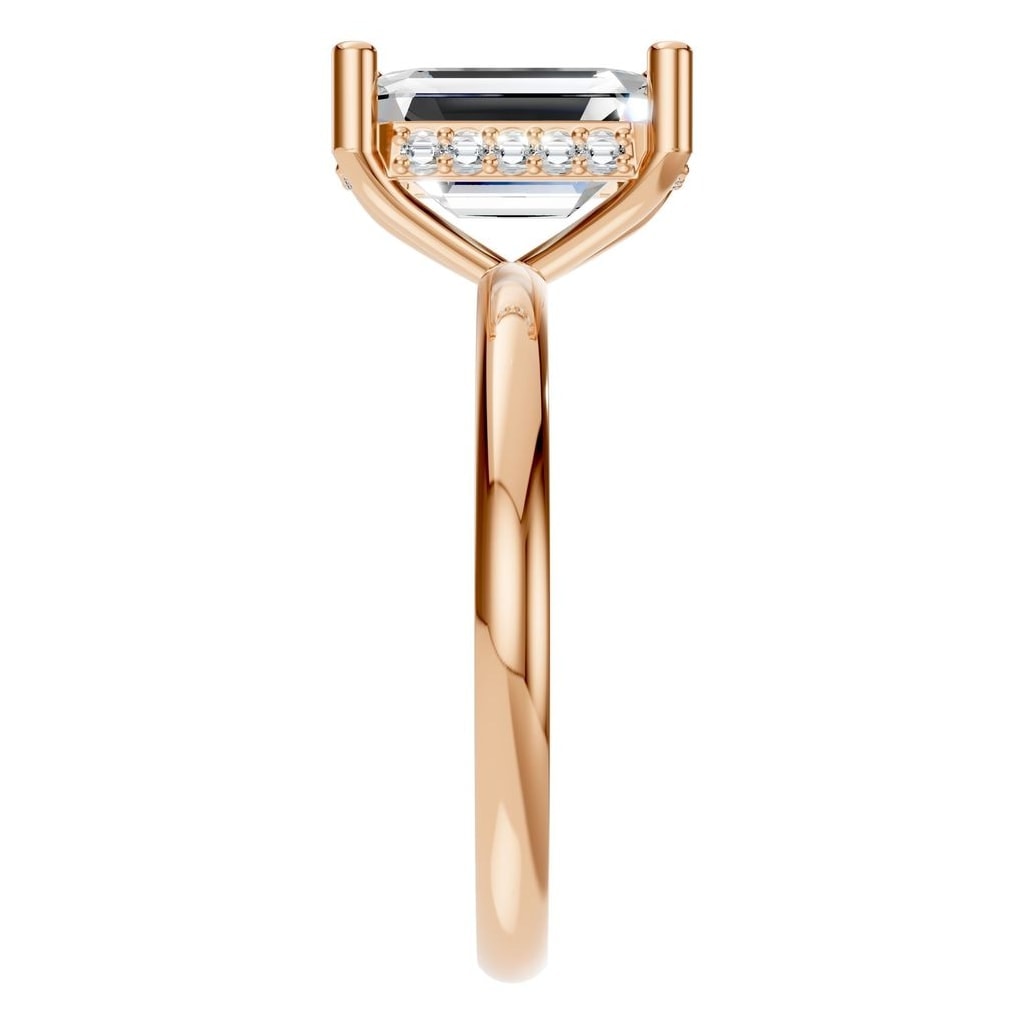 RI-5127 Rose Gold Ring SET - Side View