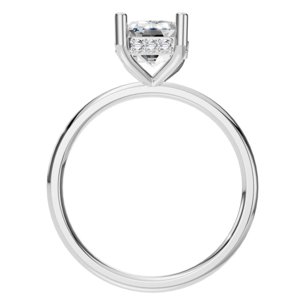 RI-5127 White Gold Ring SET - Top View