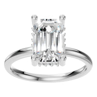 RI-5127 White Gold Ring SET - Front View