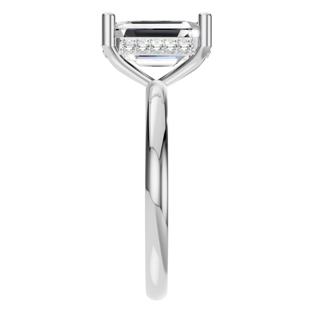 RI-5127 White Gold Ring SET - Side View