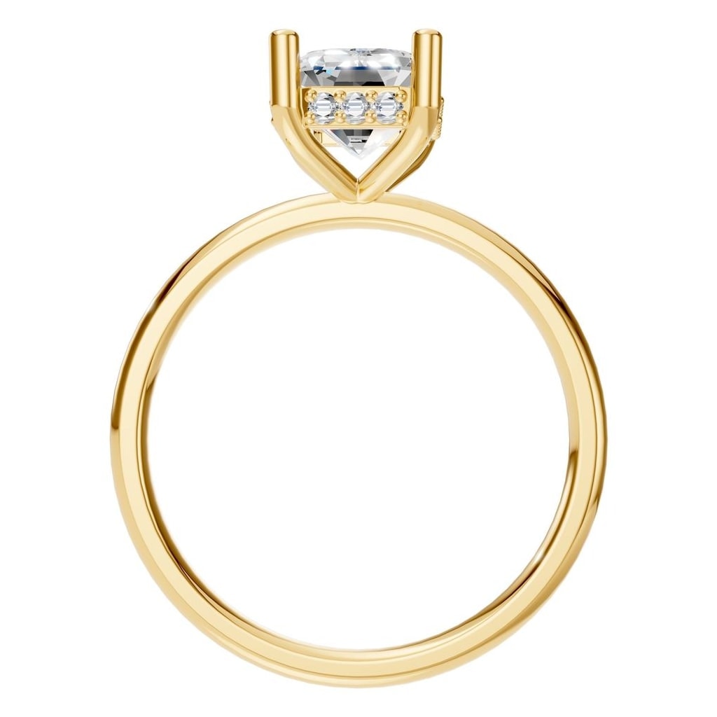 RI-5127 Yellow Gold Ring SET - Top View