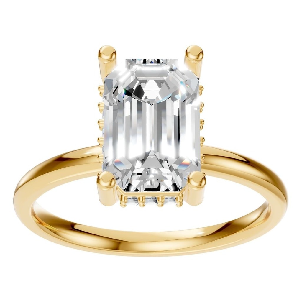 RI-5127 Yellow Gold Ring SET - Front View
