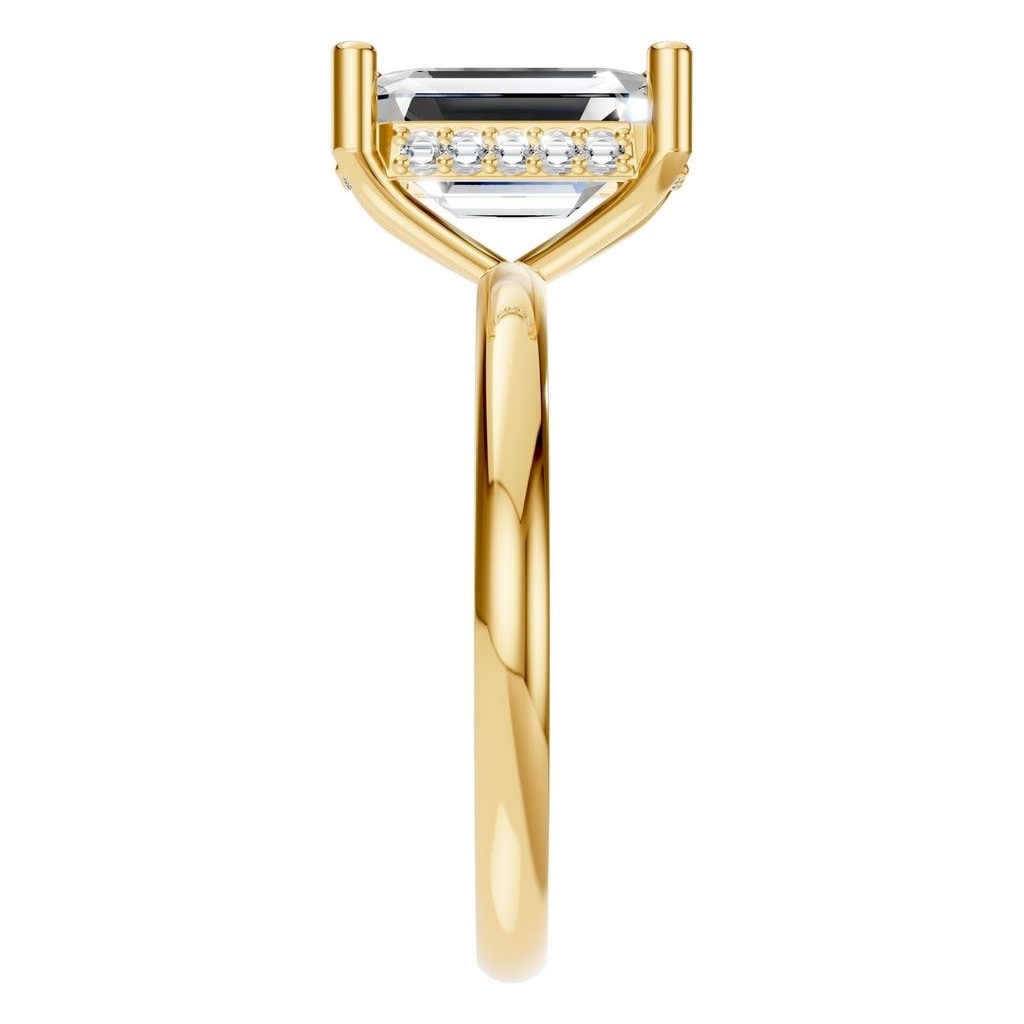 RI-5127 Yellow Gold Ring SET - Side View