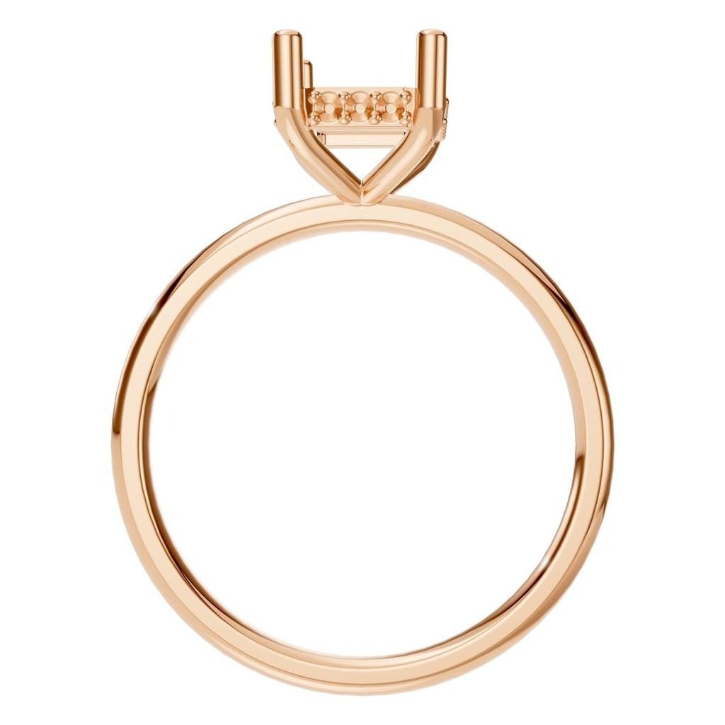 RI-5127 Rose Gold Ring UNSET - Top View